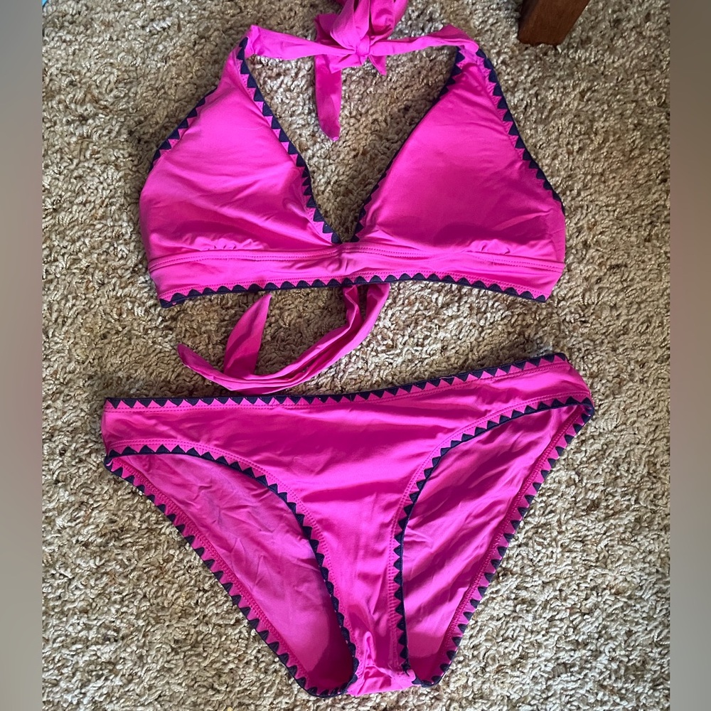 Pink Halter Bikini Set